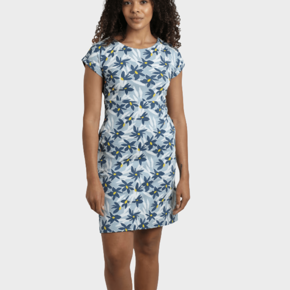 Ladies Printed Side Pocket Dress Blue/Navy from You Know Who's