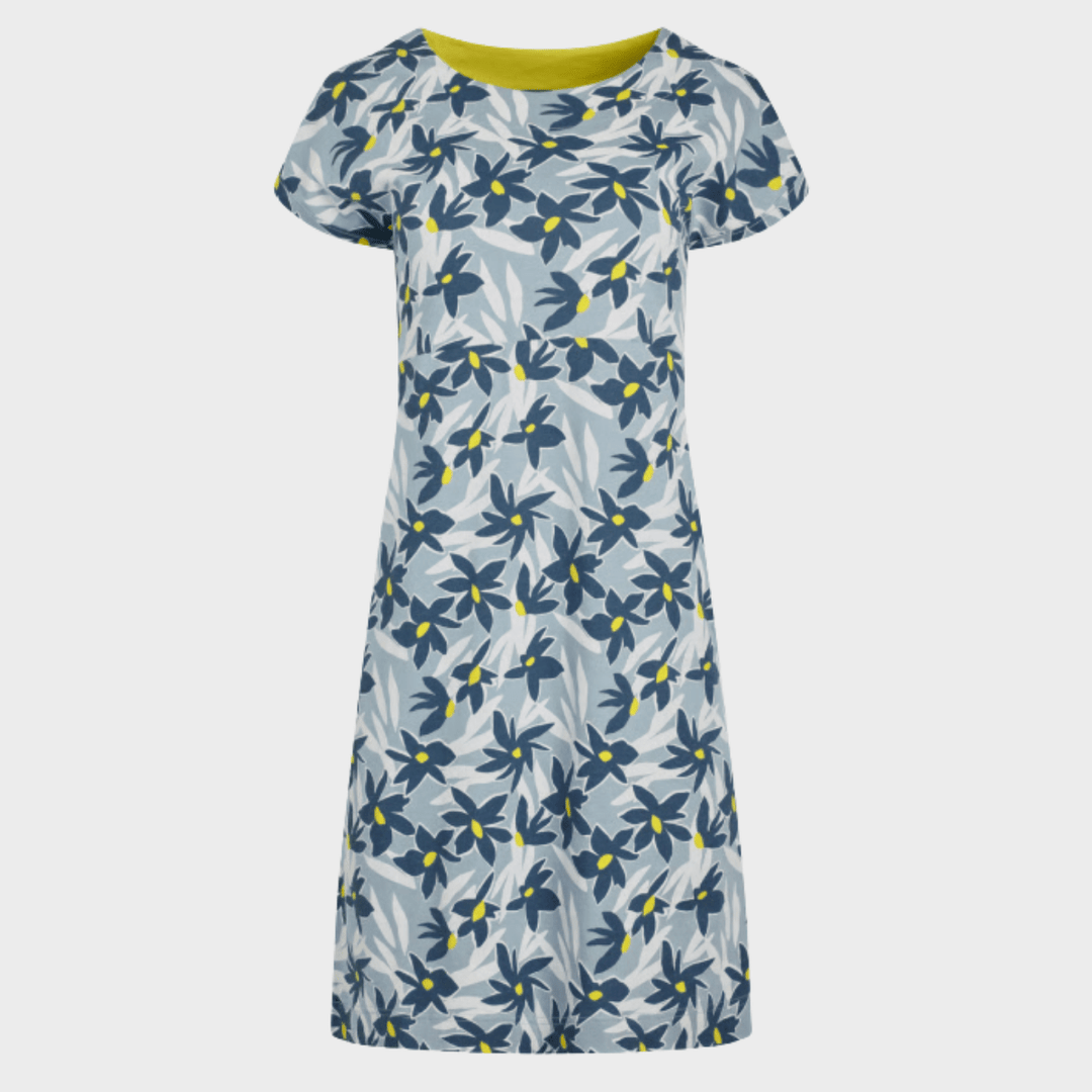 Ladies Printed Side Pocket Dress Blue/Navy from You Know Who's