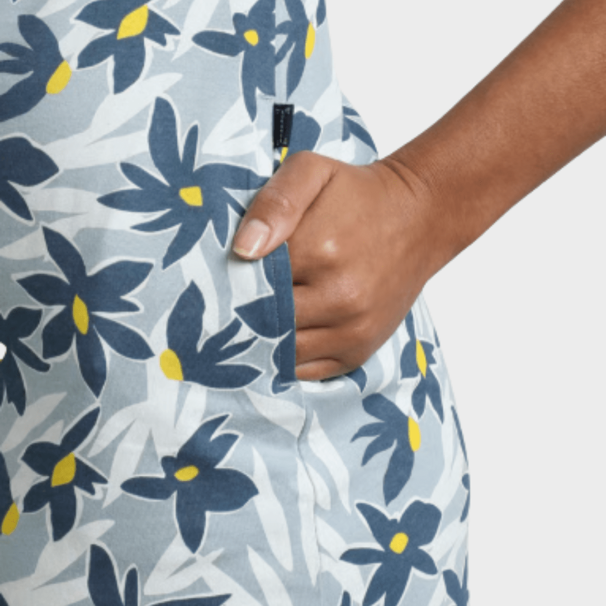 Ladies Printed Side Pocket Dress Blue/Navy from You Know Who's