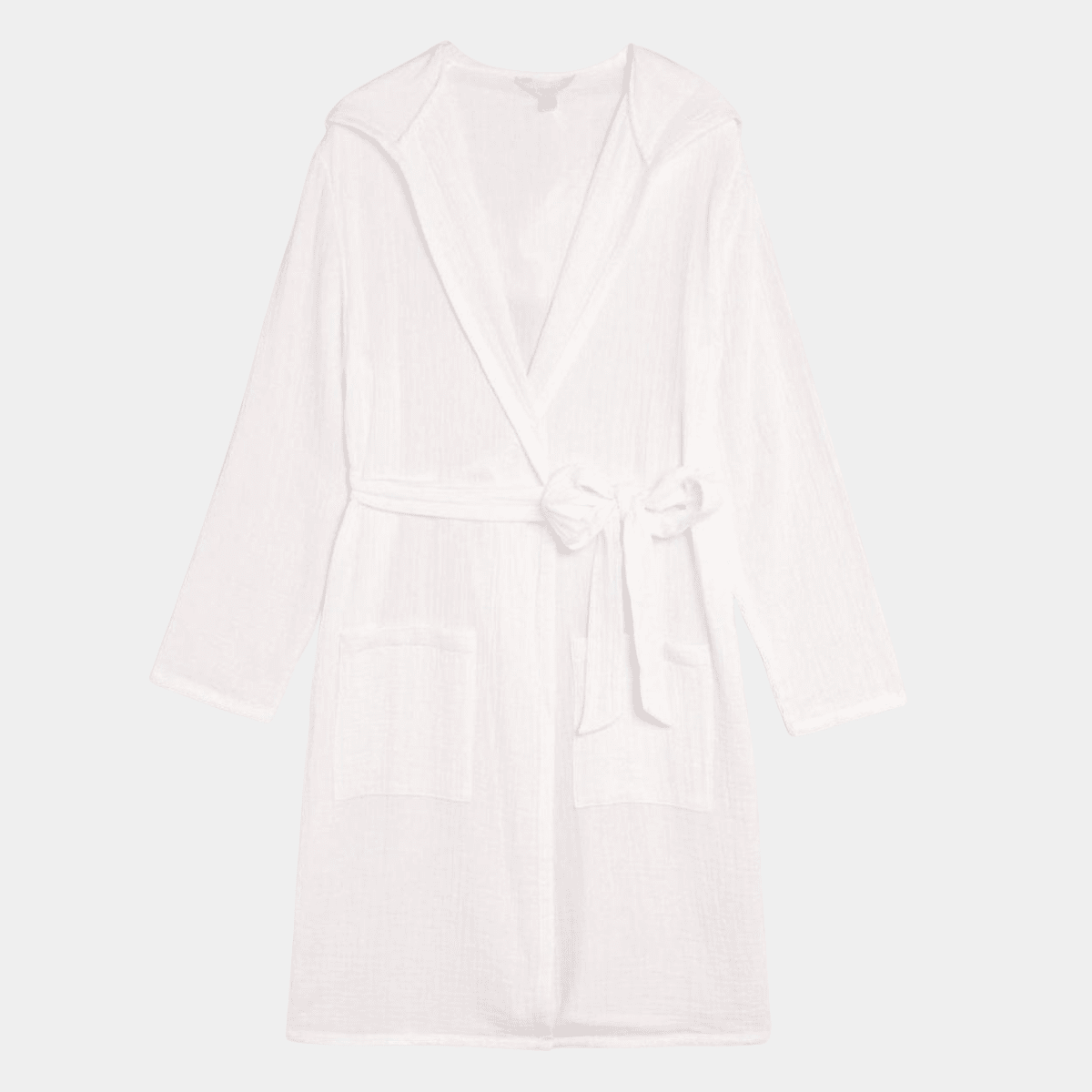 Ladies Pure Cotton Hooded Muslin Dressing Gown from You Know Who's