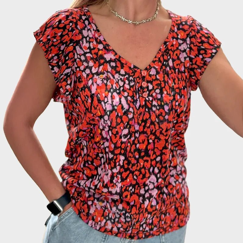 Ladies Red Animal Printed Top from You Know Who's