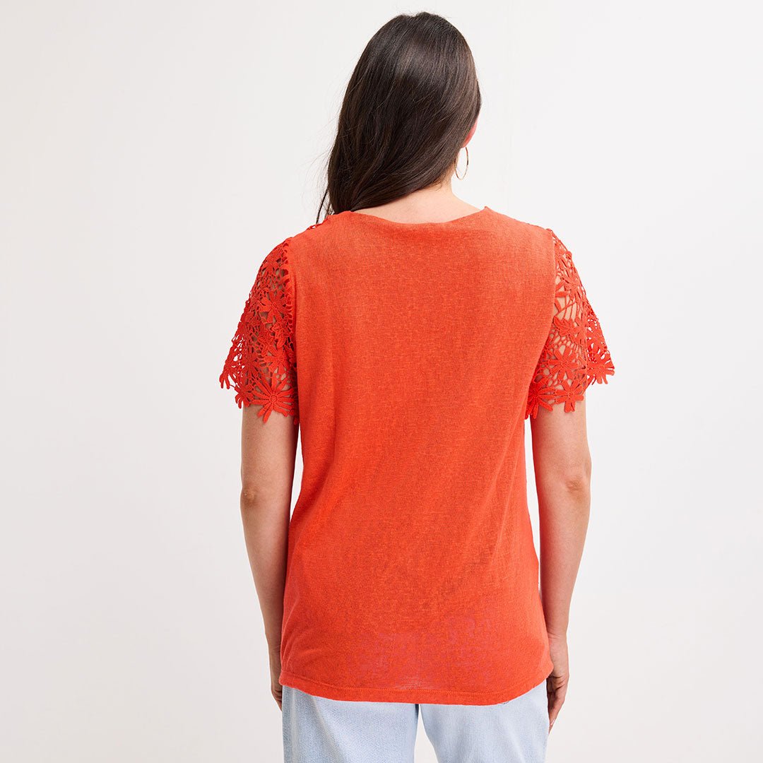 Ladies Red Front Top from You Know Who's