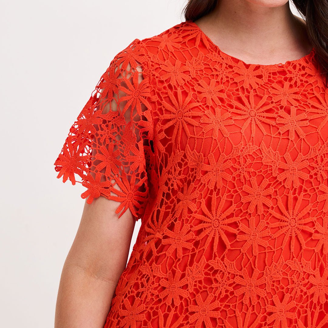 Ladies Red Front Top from You Know Who's