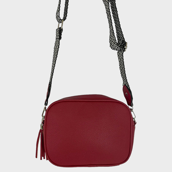 Ladies Red Geo Strap Bag from You Know Who's