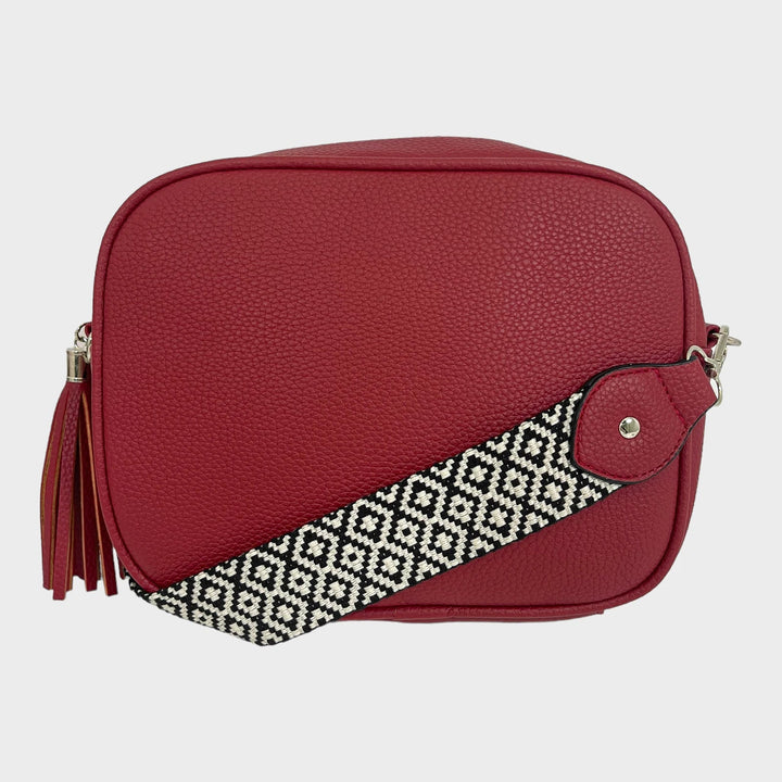 Ladies Red Geo Strap Bag from You Know Who's