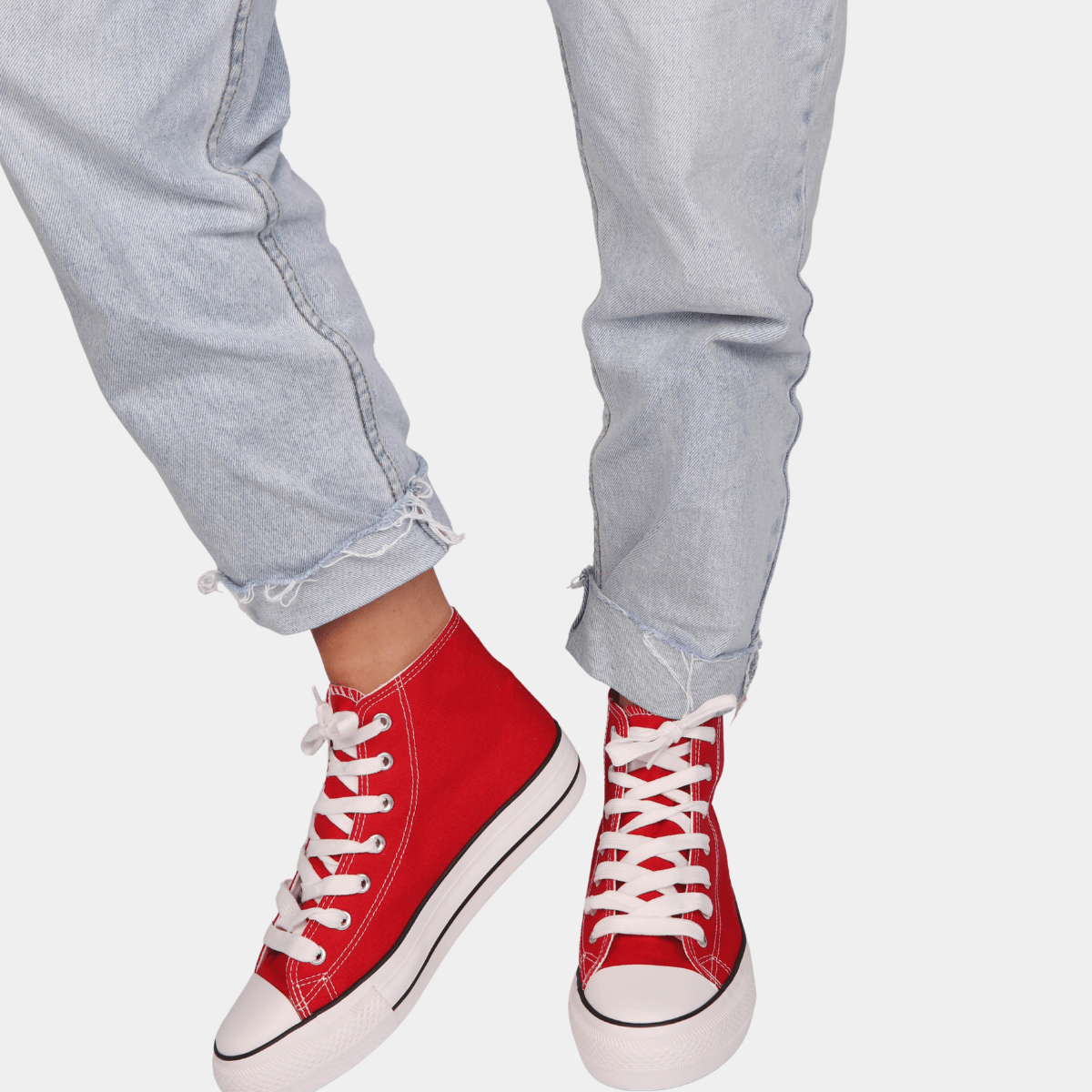 Ladies Red High Top Trainer from You Know Who's