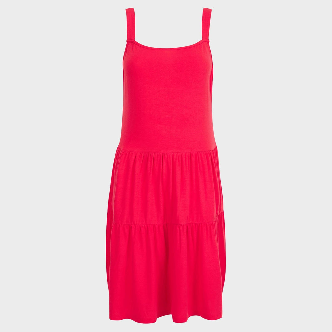 Ladies Red Strappy Jersey Dress from You Know Who's