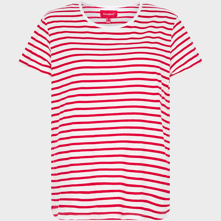 Ladies Red Striped T - Shirt from You Know Who's