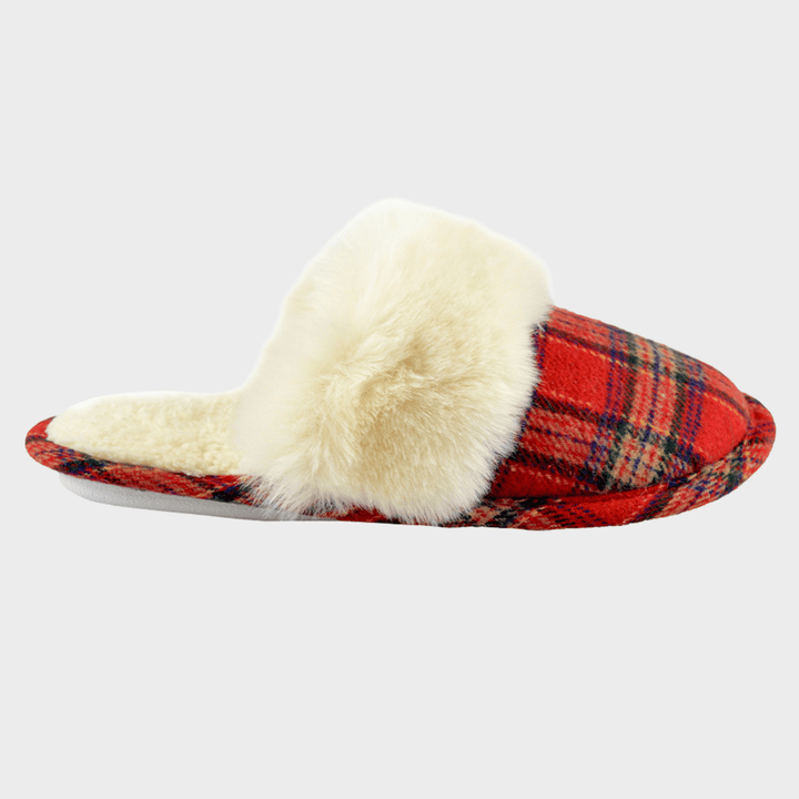 Ladies Red Tartan Mule from You Know Who's