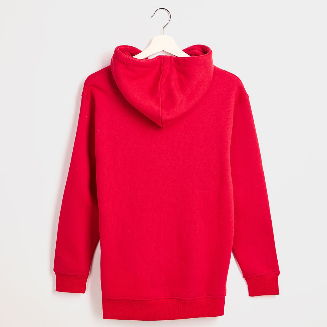 Ladies Red Woman Slogan Hoodie from You Know Who's