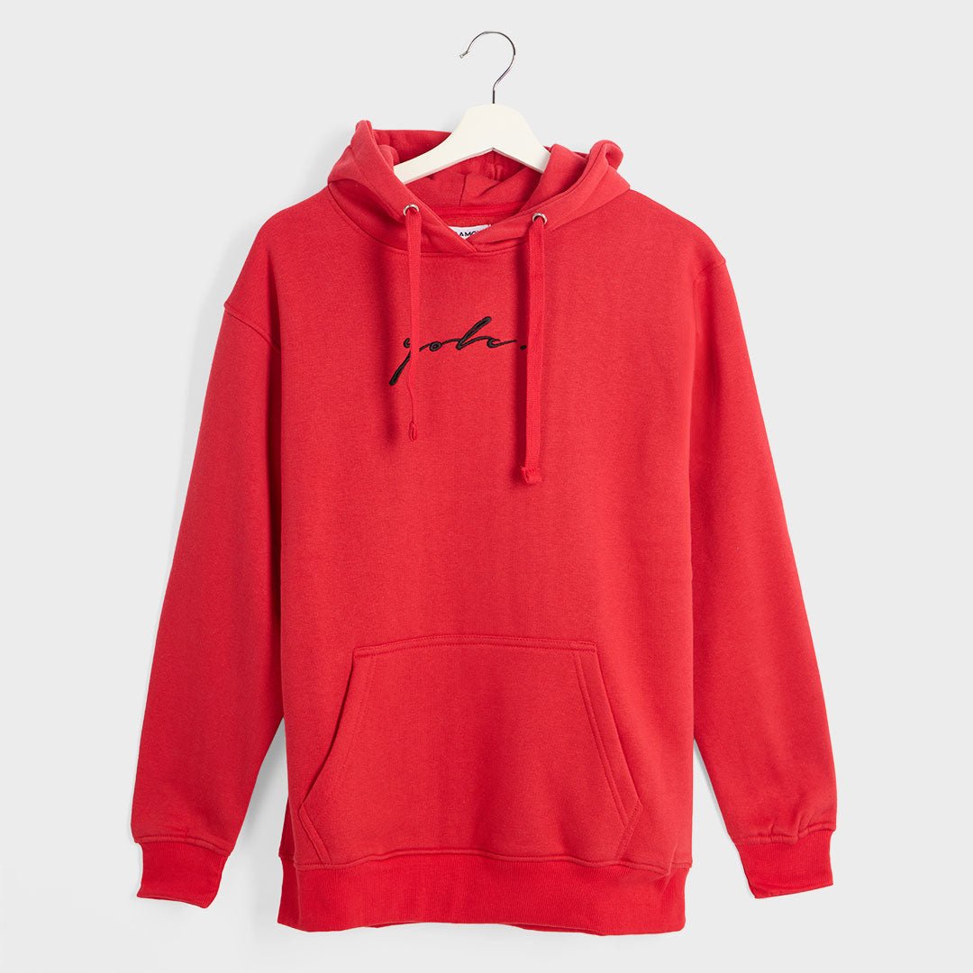 Ladies Red YOLO Slogan Hoodie from You Know Who's