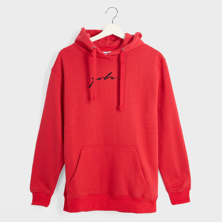 Ladies Red YOLO Slogan Hoodie from You Know Who's