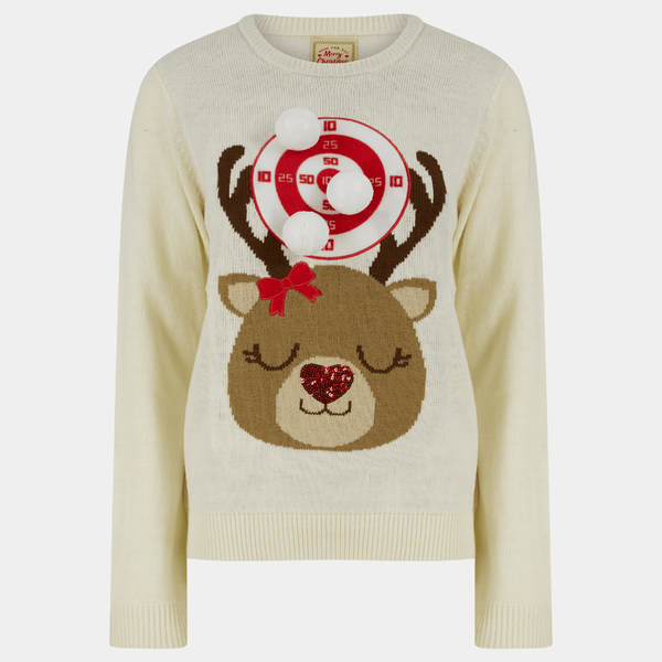 Ladies Reindeer Target Jumper from You Know Who's
