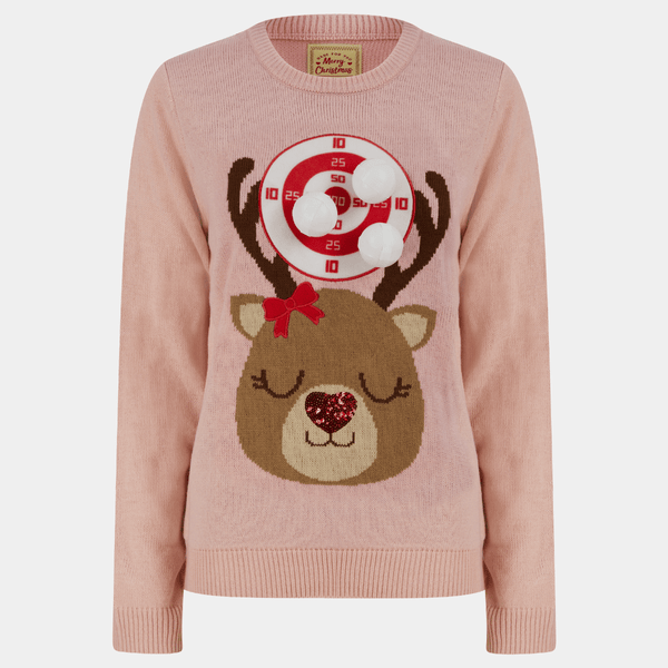 Ladies Reindeer Target Jumper from You Know Who's
