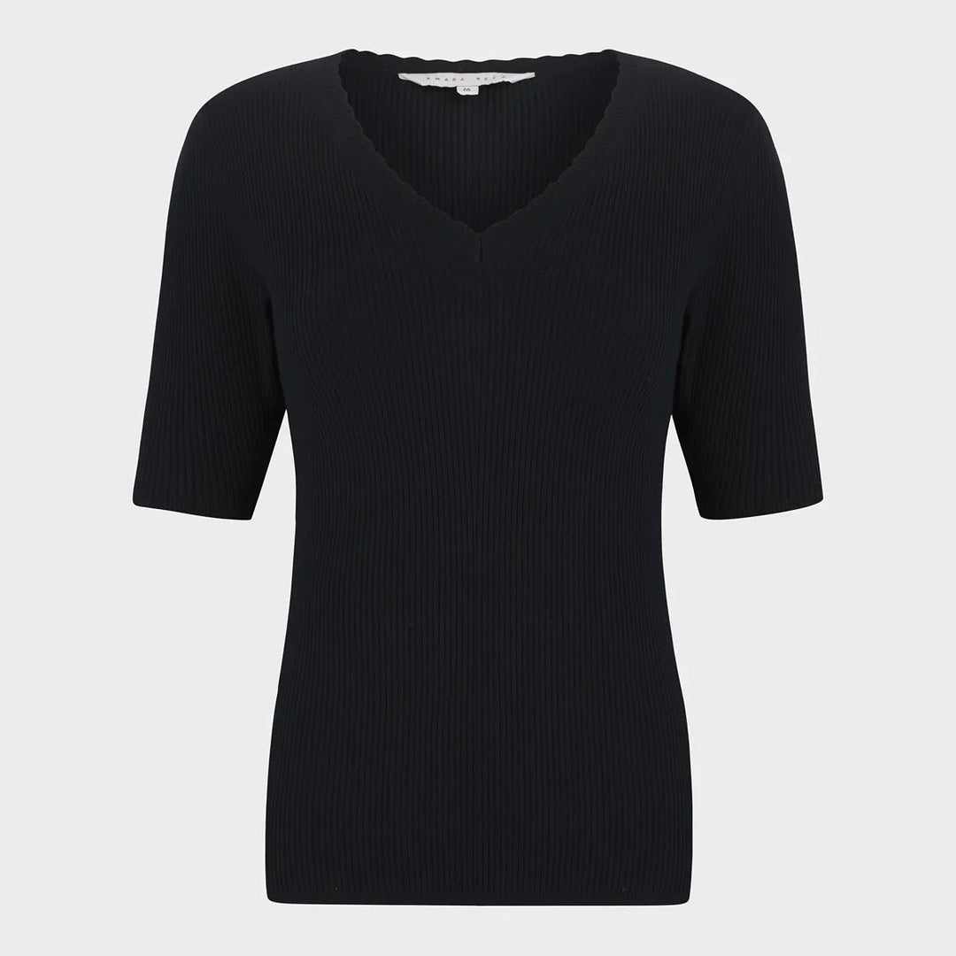 Ladies Ribbed Short Sleeve Jumper from You Know Who's