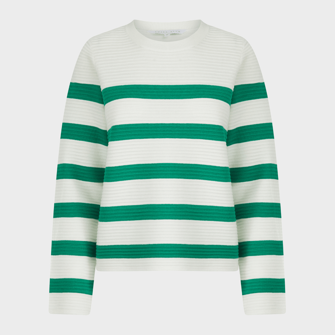 Ladies Ribbed Stripe Jumper from You Know Who's