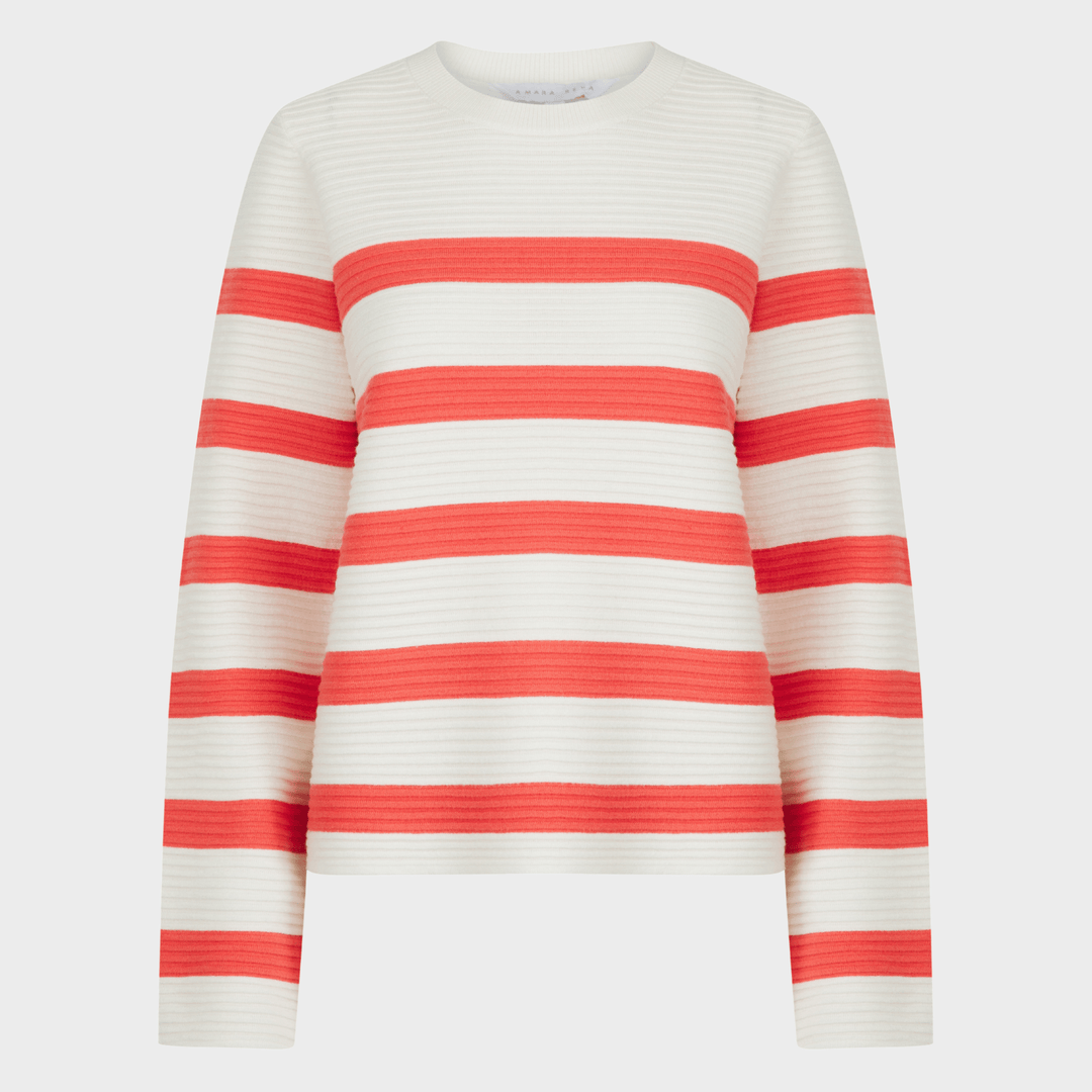 Ladies Ribbed Stripe Jumper from You Know Who's