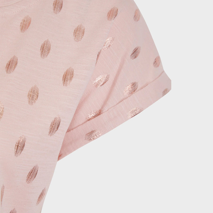 Ladies Rose V Spot Foil Print T-shirt from You Know Who's