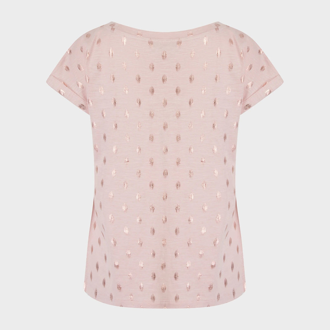 Ladies Rose V Spot Foil Print T-shirt from You Know Who's