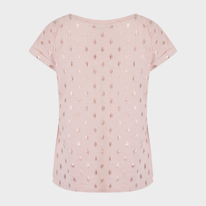 Ladies Rose V Spot Foil Print T-shirt from You Know Who's