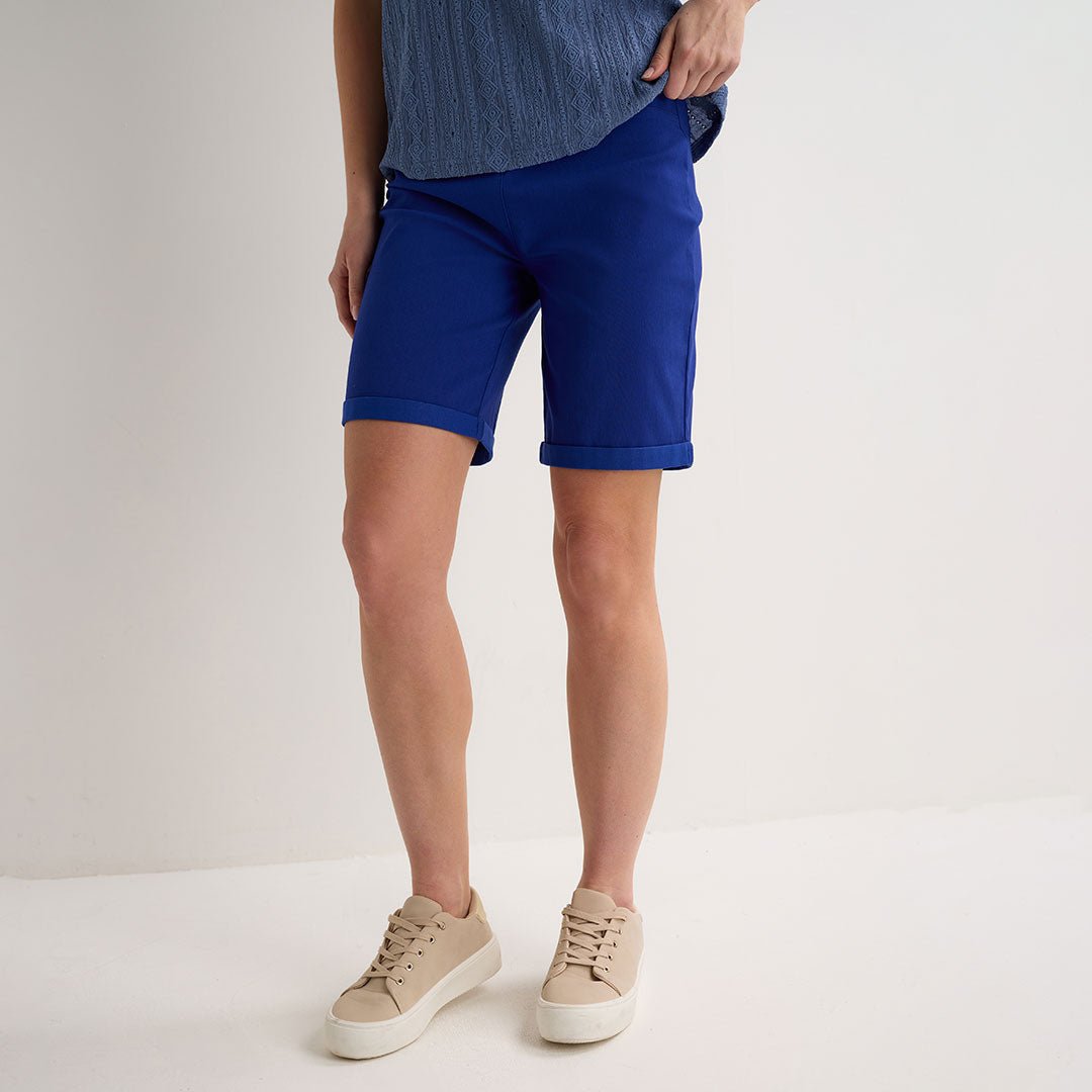 Royal Blue Turn Up Short