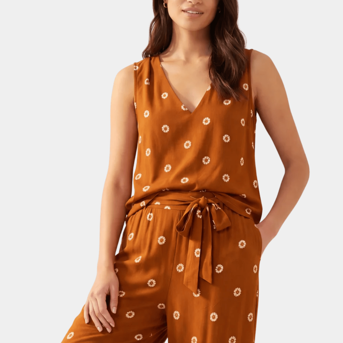 Ladies Rust All Over Print Vest from You Know Who's