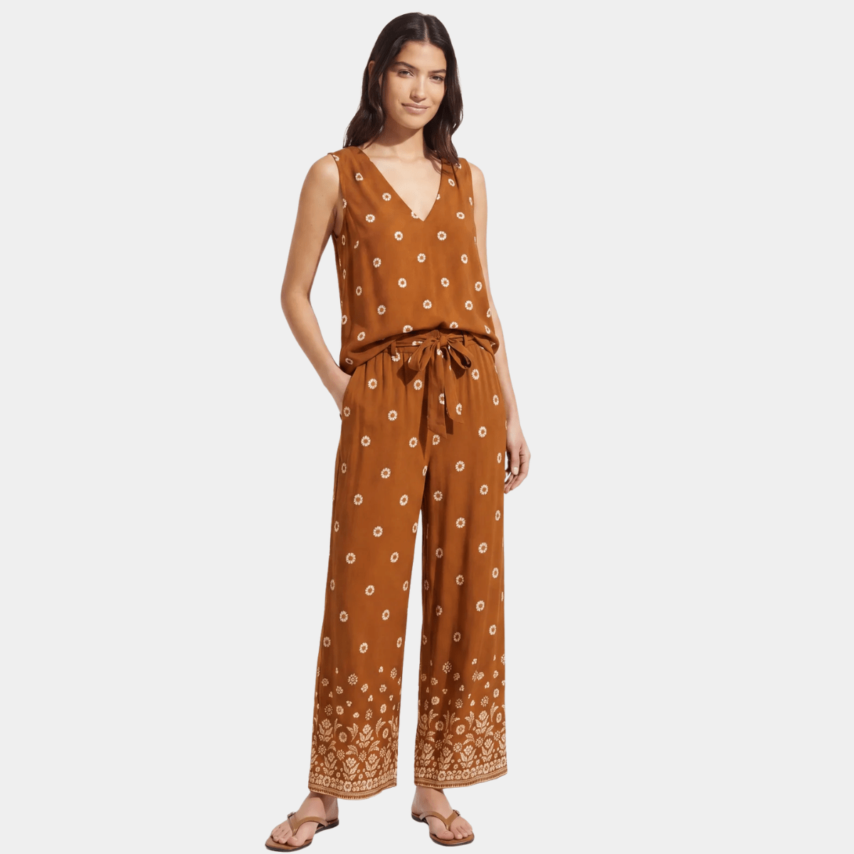 Ladies Rust All Over Print Vest from You Know Who's