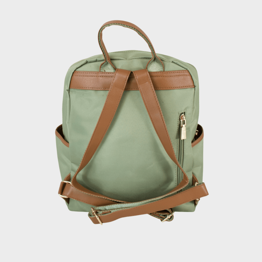 Ladies Sage Contrast Backpack from You Know Who's