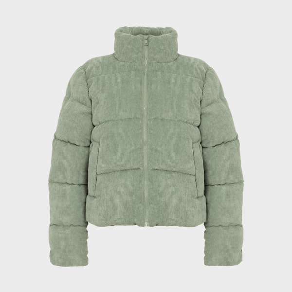 Ladies Sage Cord Bomber Jacket from You Know Who's