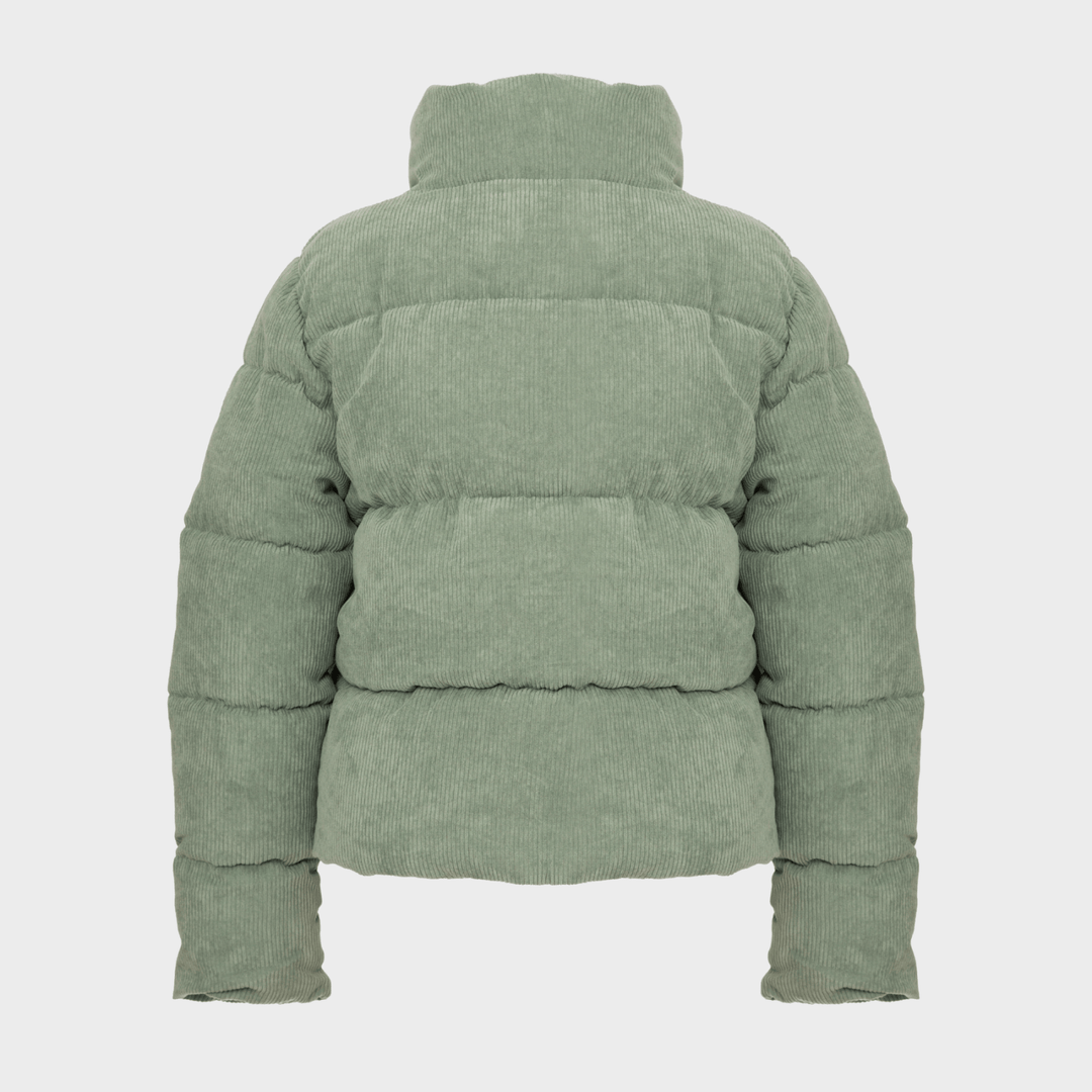 Ladies Sage Cord Bomber Jacket from You Know Who's