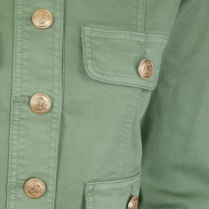 Ladies Sage Stretch Denim Jacket from You Know Who's