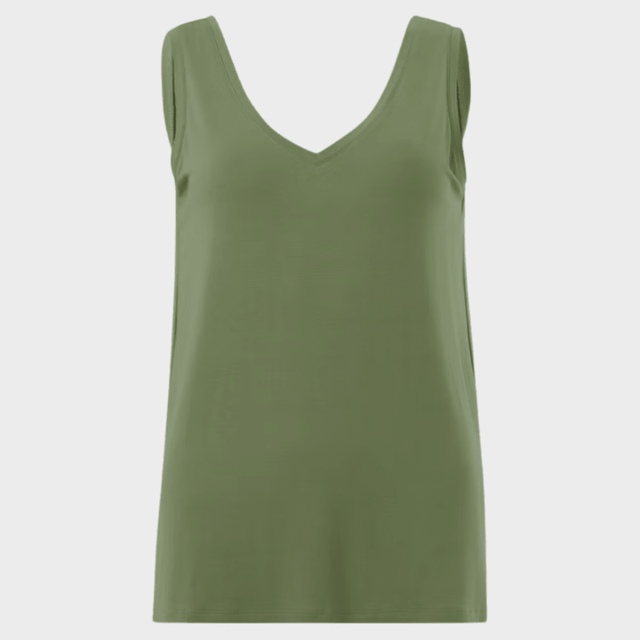 Ladies Sage V neck Sleeveless Top from You Know Who's