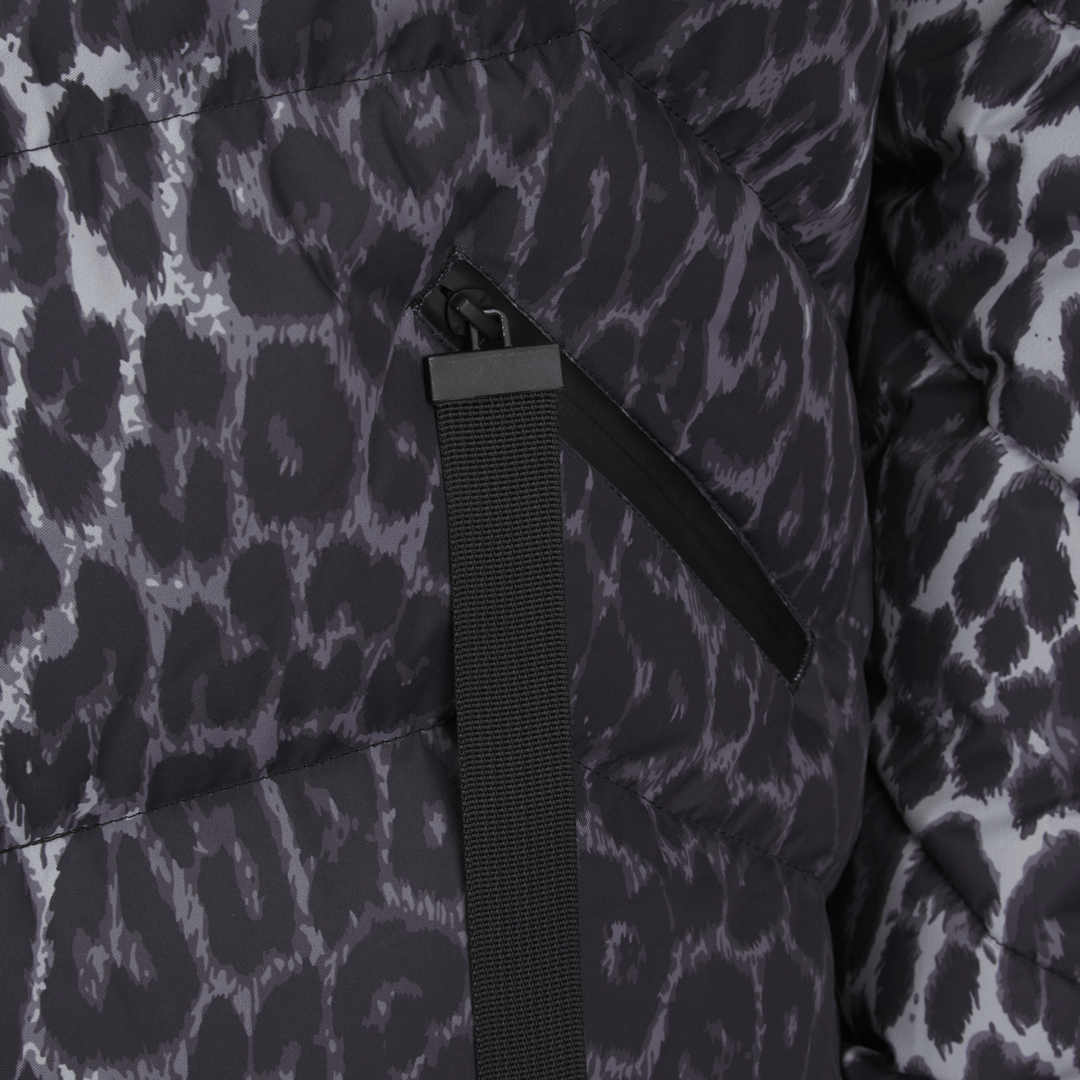 Ladies Saint and Sinners Grey Leopard Print Coat from You Know Who's
