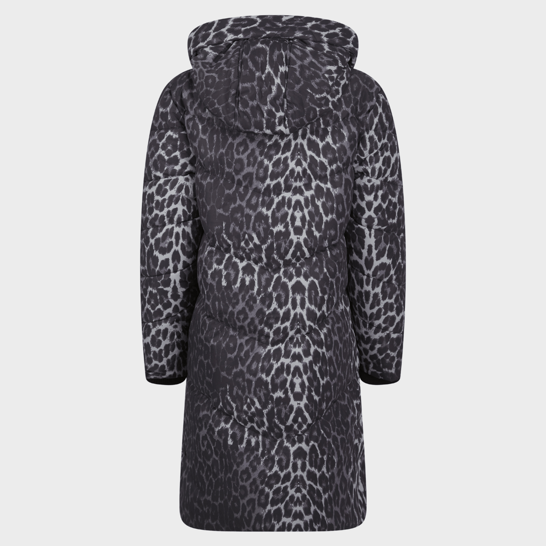 Ladies Saint and Sinners Grey Leopard Print Coat from You Know Who's