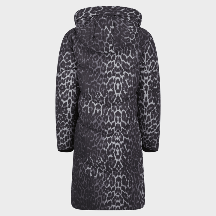 Ladies Saint and Sinners Grey Leopard Print Coat from You Know Who's