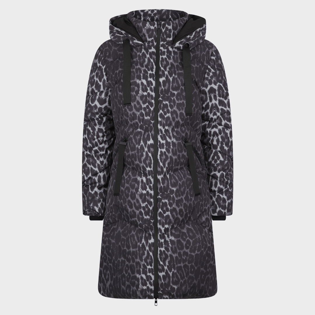 Ladies Saint and Sinners Grey Leopard Print Coat from You Know Who's