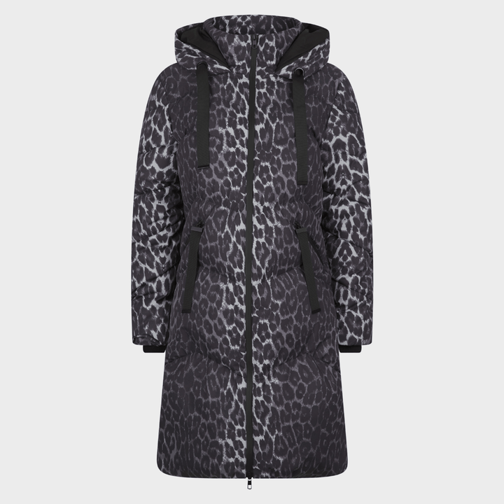 Ladies Saint and Sinners Grey Leopard Print Coat from You Know Who's