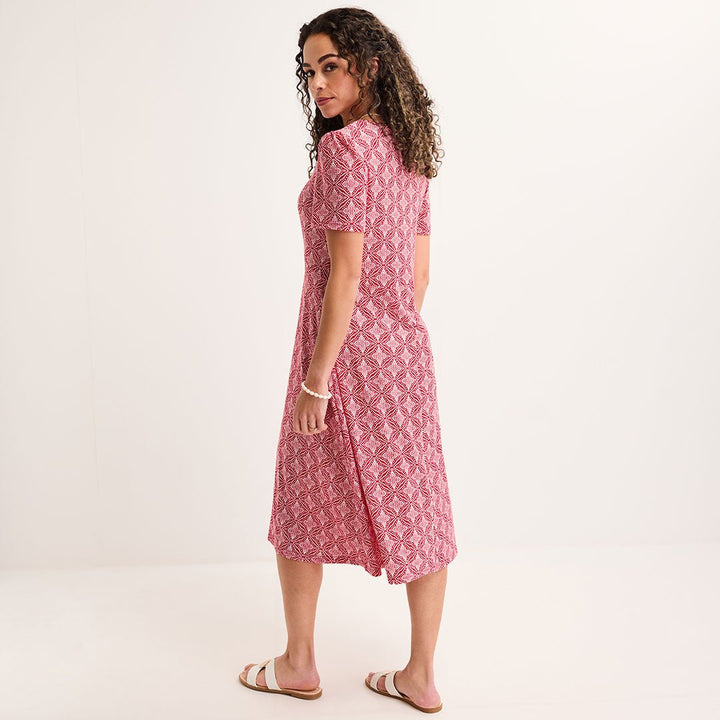 Ladies Salsa Crinkle Tile Jersey Printed Dress from You Know Who's