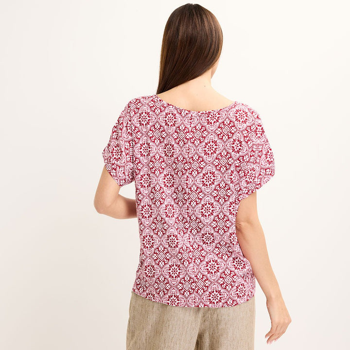 Ladies Salsa Crinkle Tile Print Top from You Know Who's