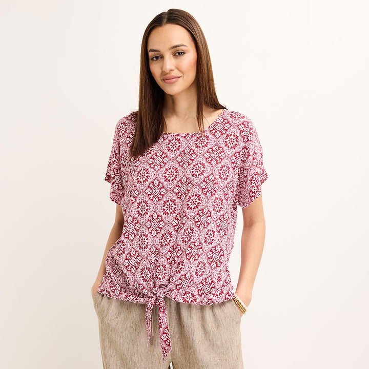Ladies Salsa Crinkle Tile Print Top from You Know Who's