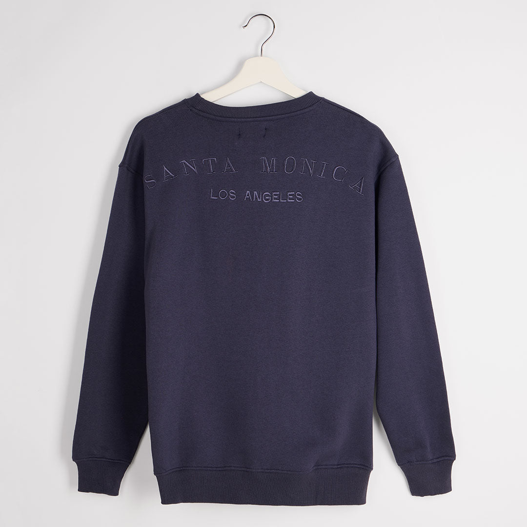 Ladies Santa Monica Slogan Sweater Navy from You Know Who's