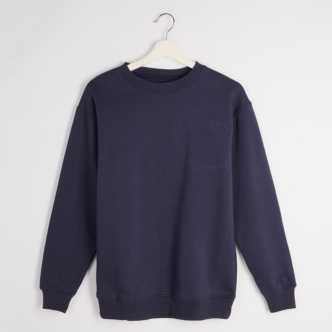 Ladies Santa Monica Slogan Sweater Navy from You Know Who's