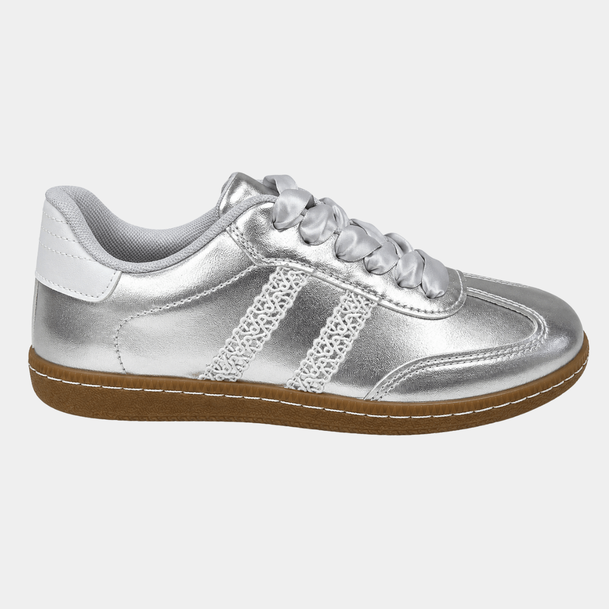 Ladies Satin Lace Metallic Trainers from You Know Who's