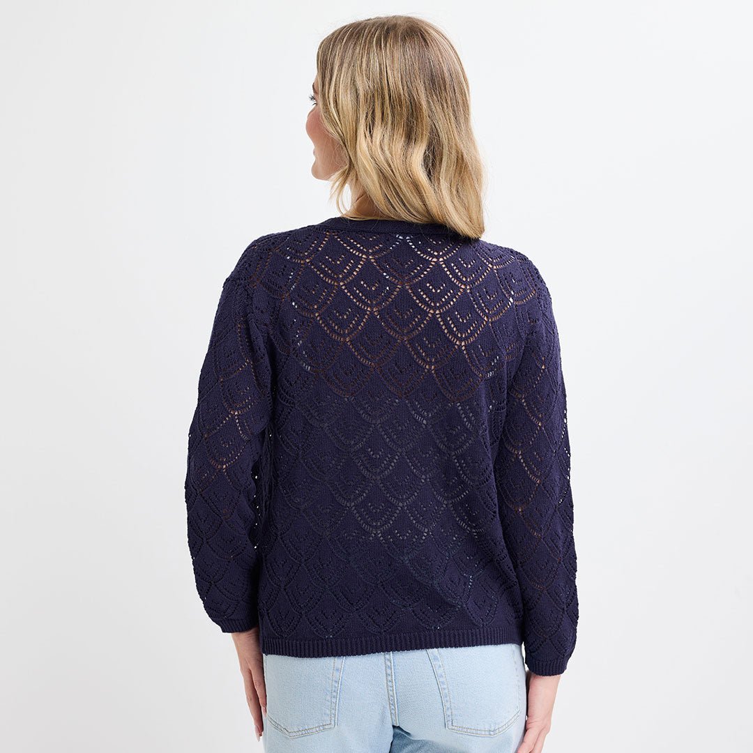 Ladies Scallop Hem Edge To Edge Cardigan from You Know Who's