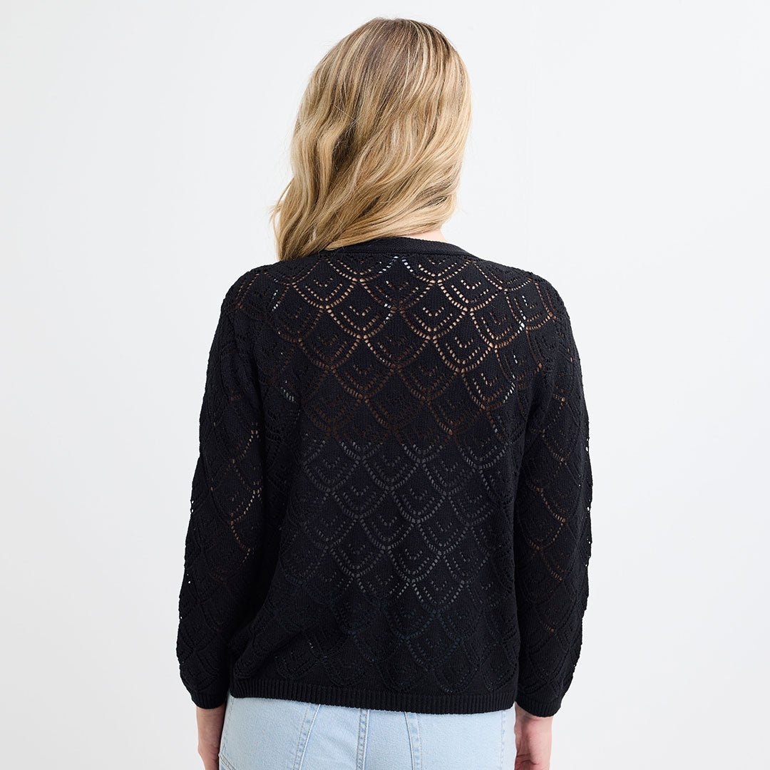 Ladies Scallop Hem Edge To Edge Cardigan from You Know Who's