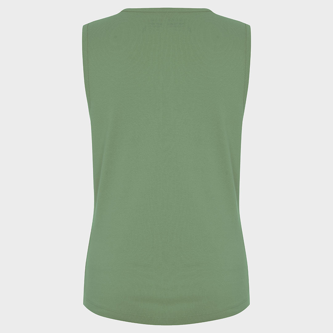 Ladies Shale Green Crew Neck Vest from You Know Who's