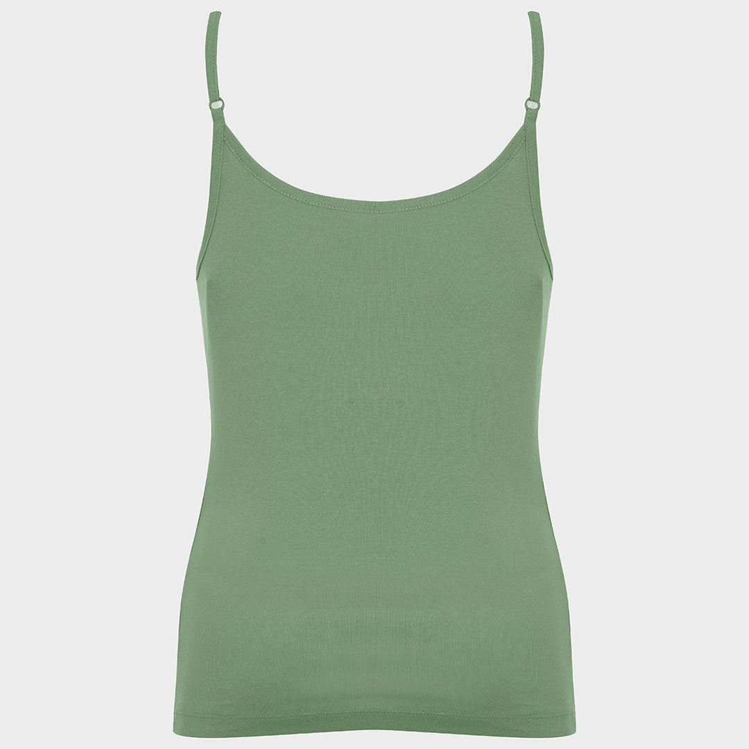 Ladies Shale Green Strappy Vest from You Know Who's