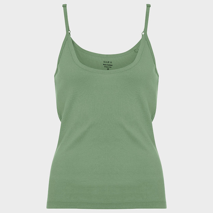 Ladies Shale Green Strappy Vest from You Know Who's