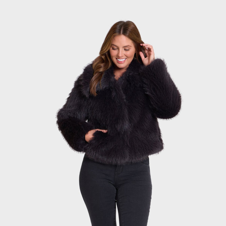 Ladies Short Faux Fur Coat from You Know Who's