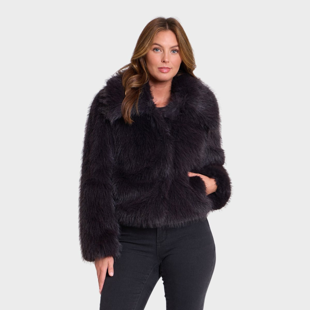 Ladies Short Faux Fur Coat from You Know Who's